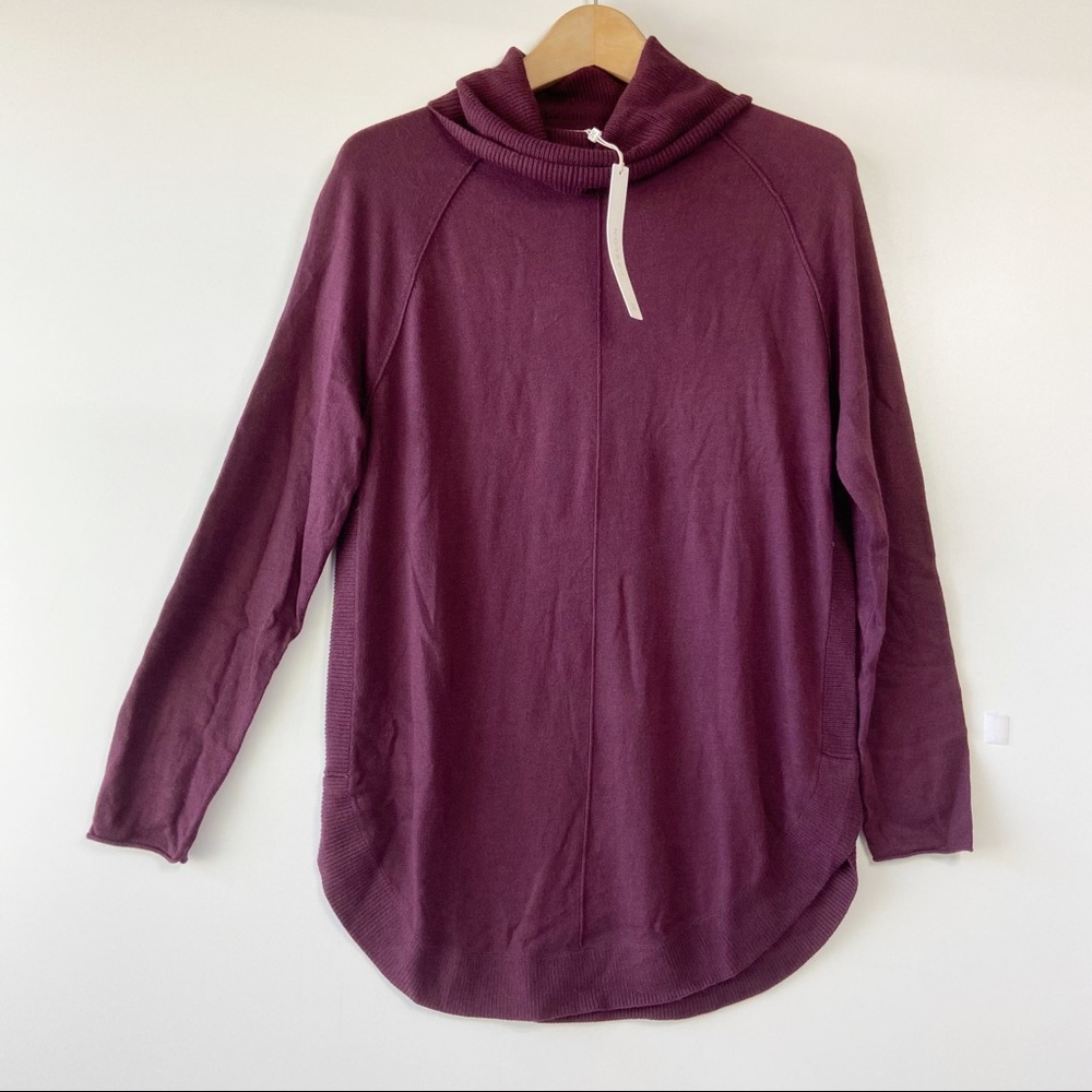 Caslon burgundy cowl neck pullover sweater